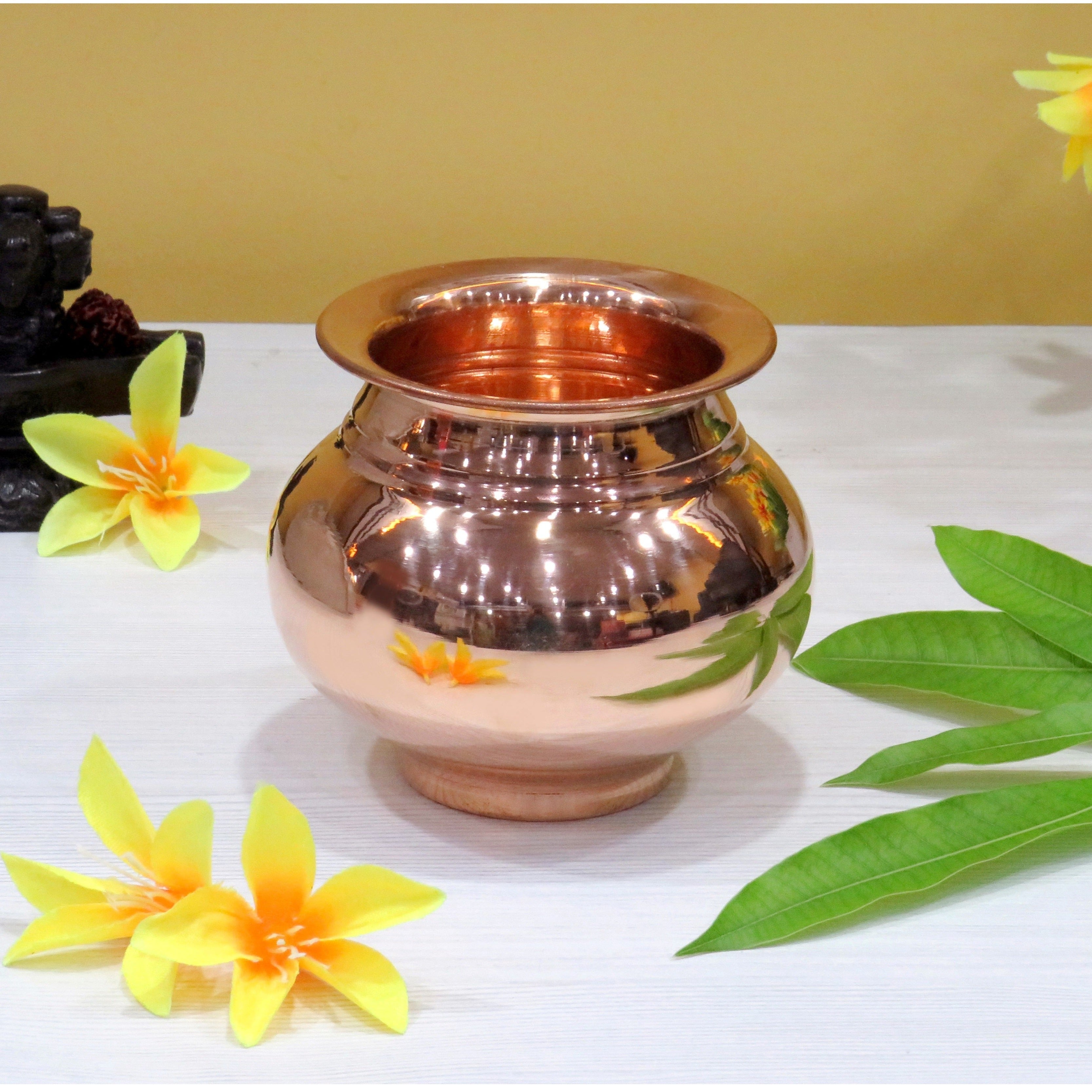 BENGALEN তামার কলশ লোটা গাদোয়া চকচকে পূজার প্রবন্ধ বাড়ির মন্দিরের জন্য আলংকারিক পূজার সামগ্রী পুজনের উদ্দেশ্যে ফেরত উপহার