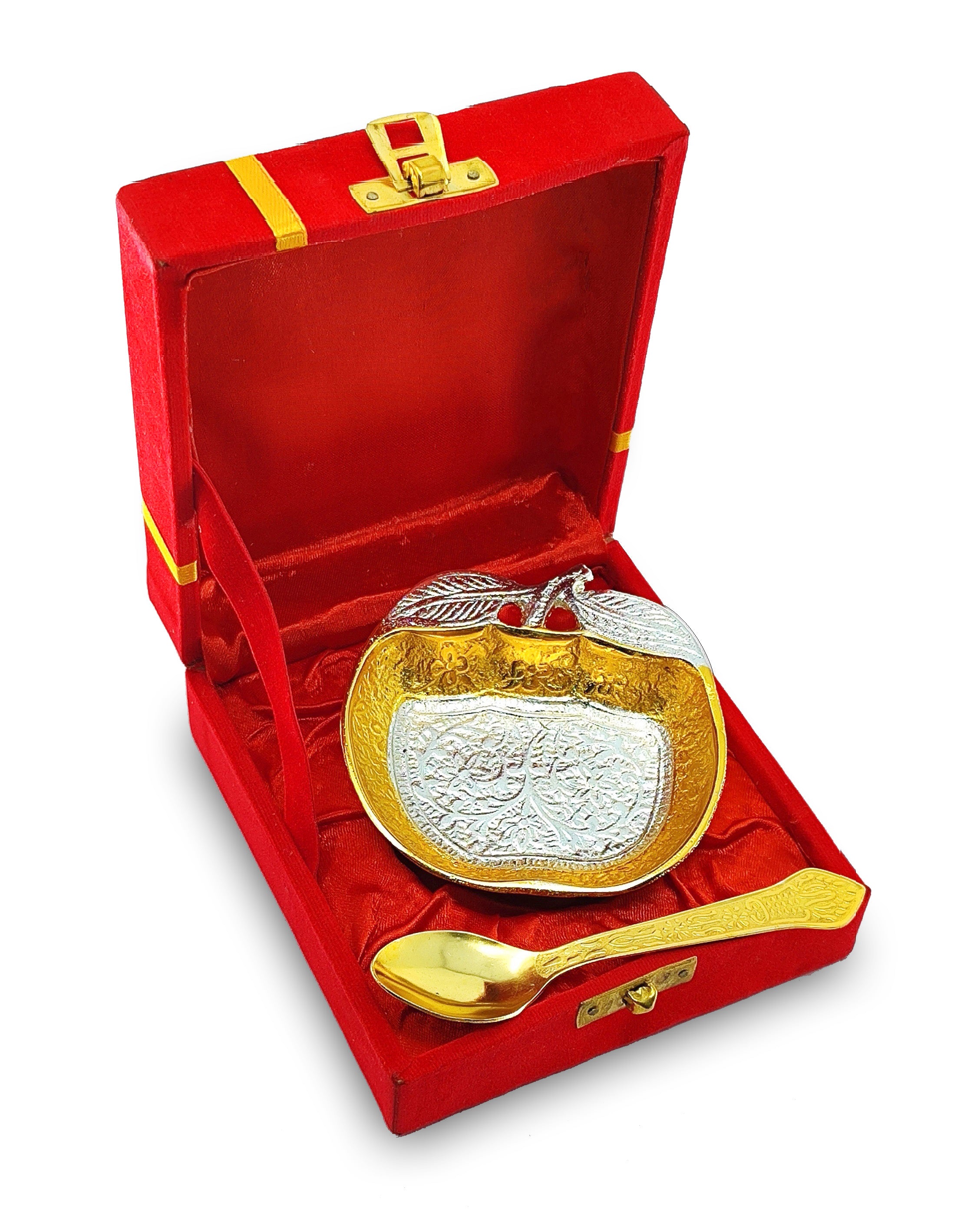 BENGALEN Gold & Silver Plated Bowl Spoon Set