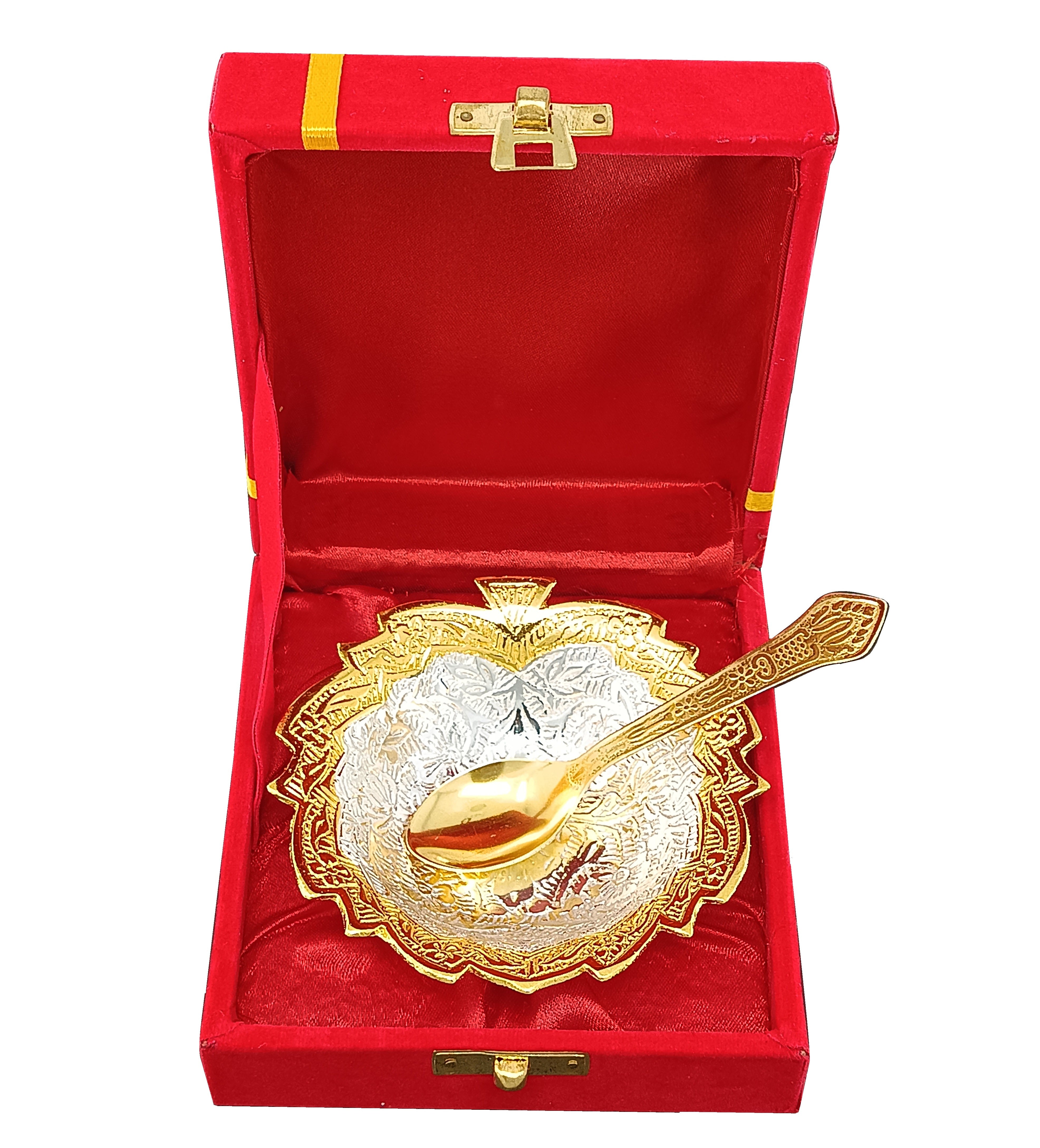 BENGALEN Gold & Silver Plated Bowl Spoon Set