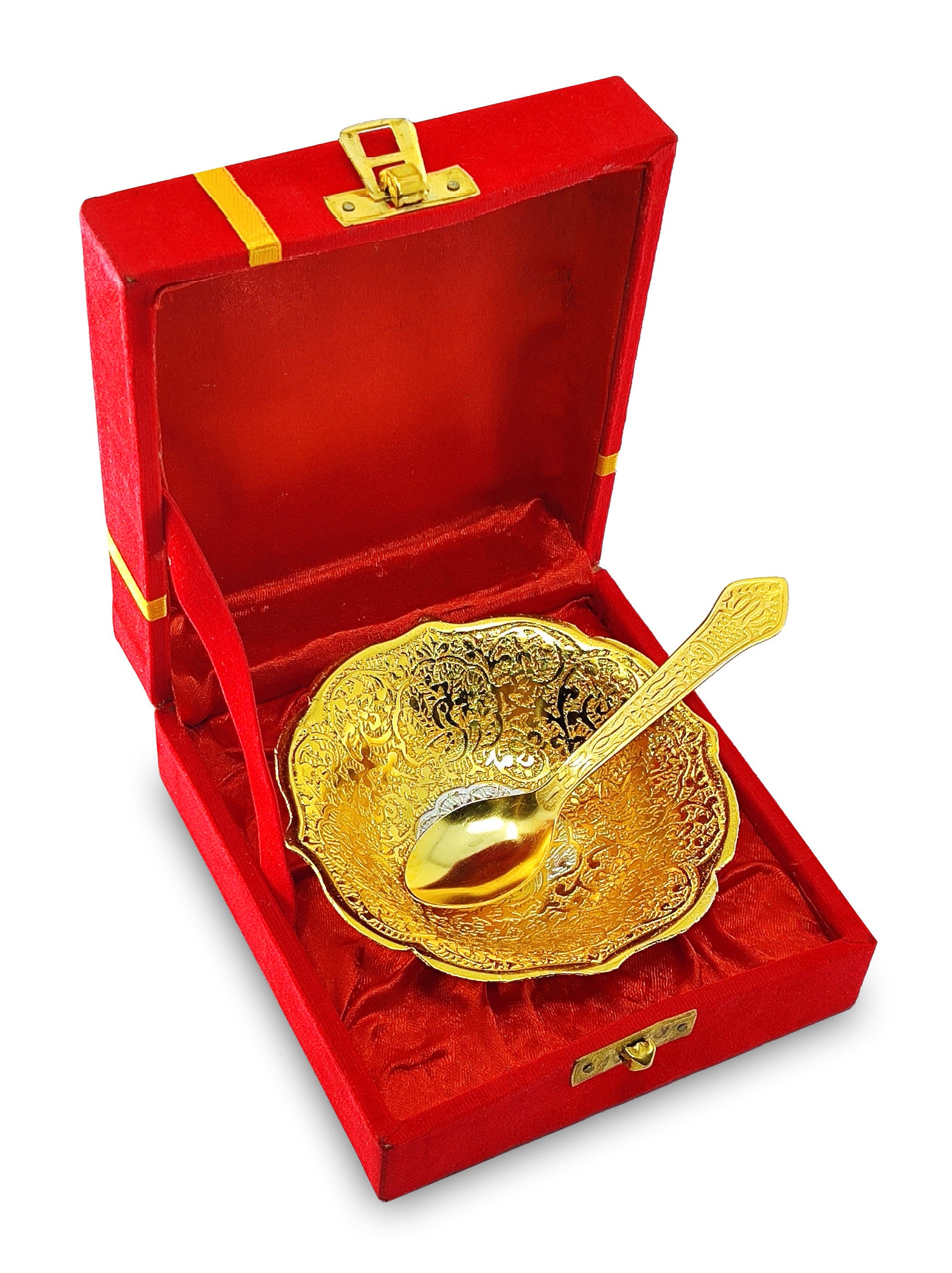 BENGALEN Gold & Silver Plated Bowl Spoon Set