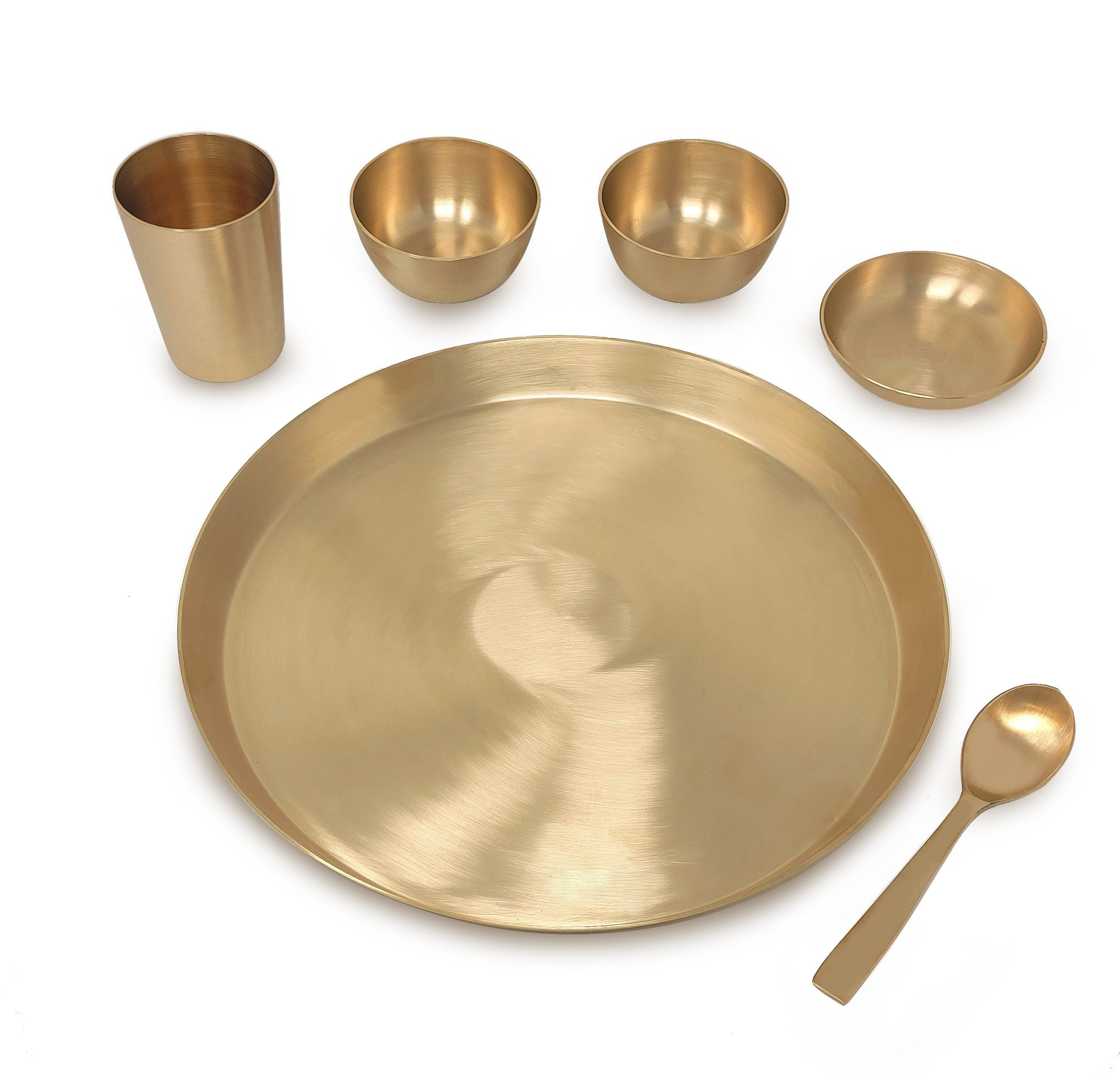 BENGALEN Kansa Dinner Set 12 Inch for Adult Daily Use Annaprashan Sanskar Rice Ceremony Gift for Girls Boys Kids Festive Birthday Return Home Decorative Gifts Items