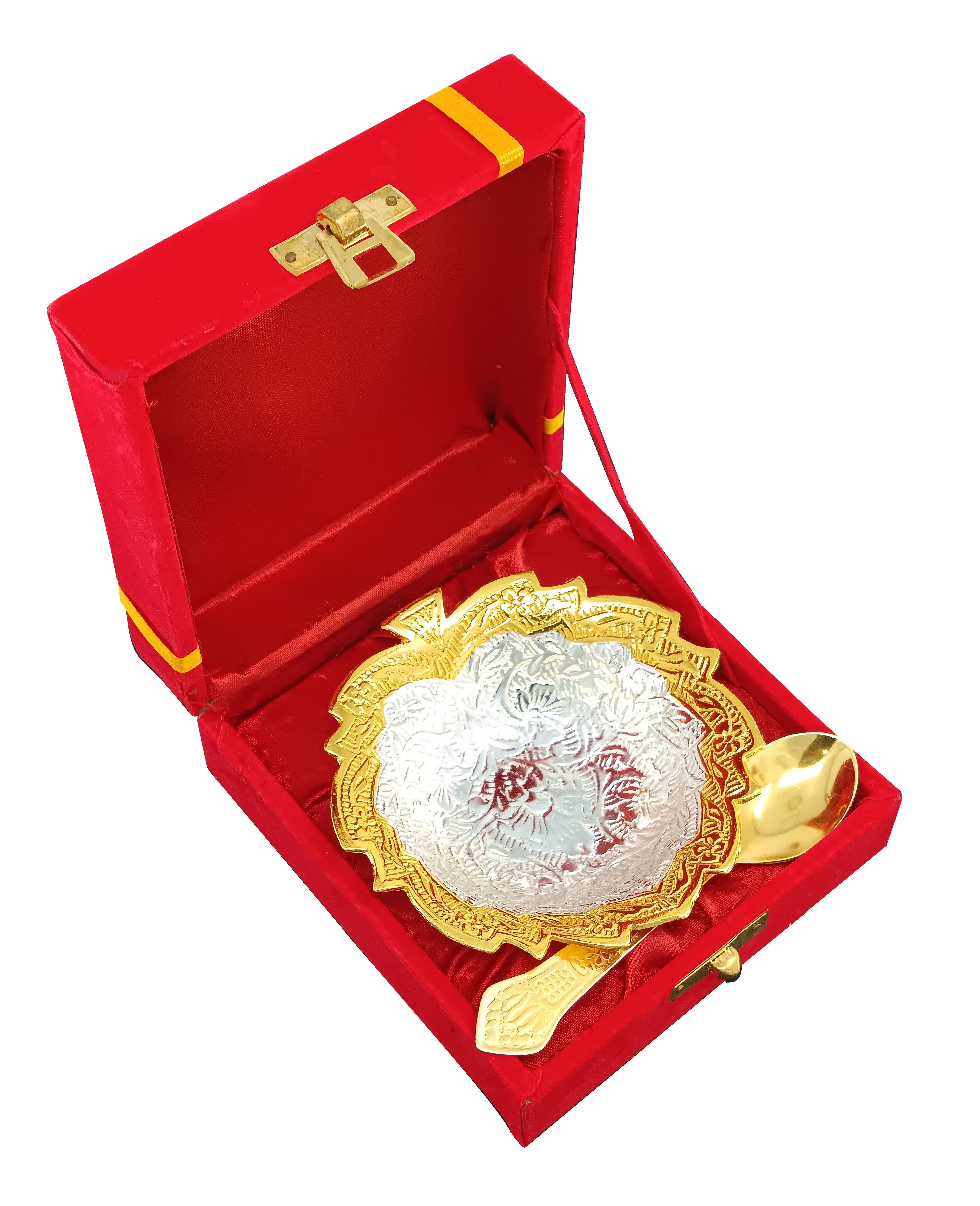 BENGALEN Gold & Silver Plated Bowl Spoon Set