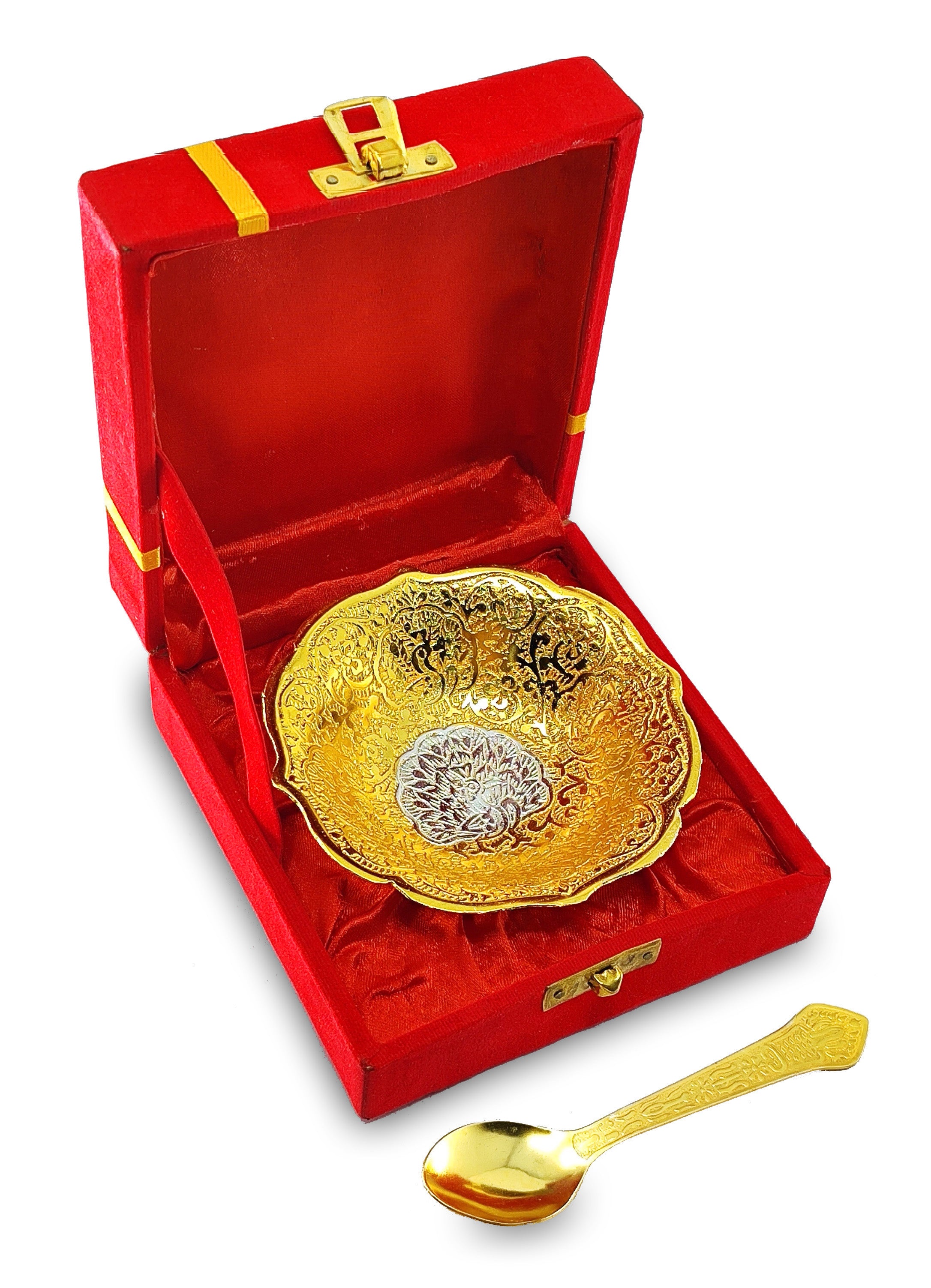 BENGALEN Gold & Silver Plated Bowl Spoon Set