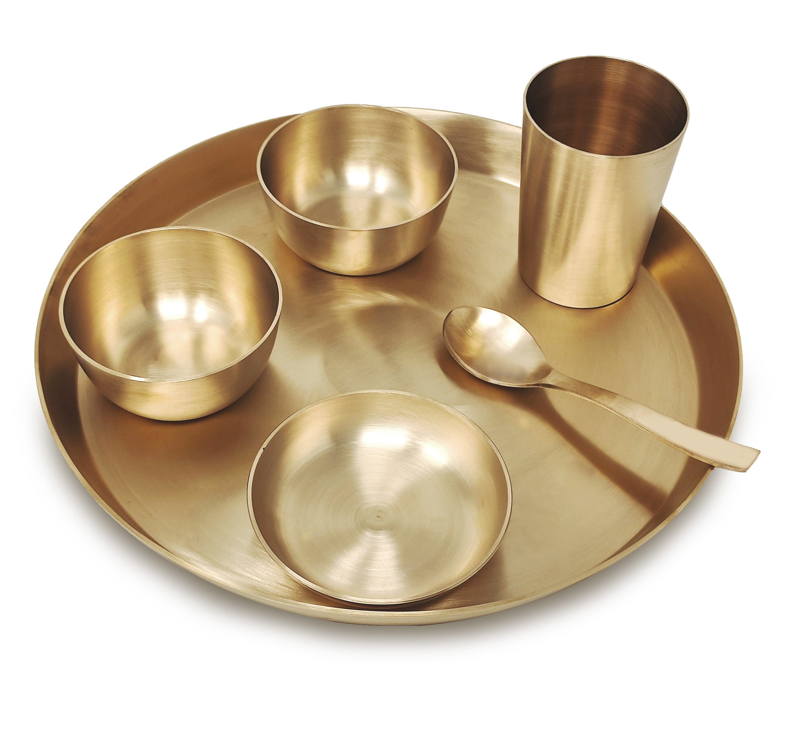 BENGALEN Kansa Dinner Set 12 Inch for Adult Daily Use Annaprashan Sanskar Rice Ceremony Gift for Girls Boys Kids Festive Birthday Return Home Decorative Gifts Items