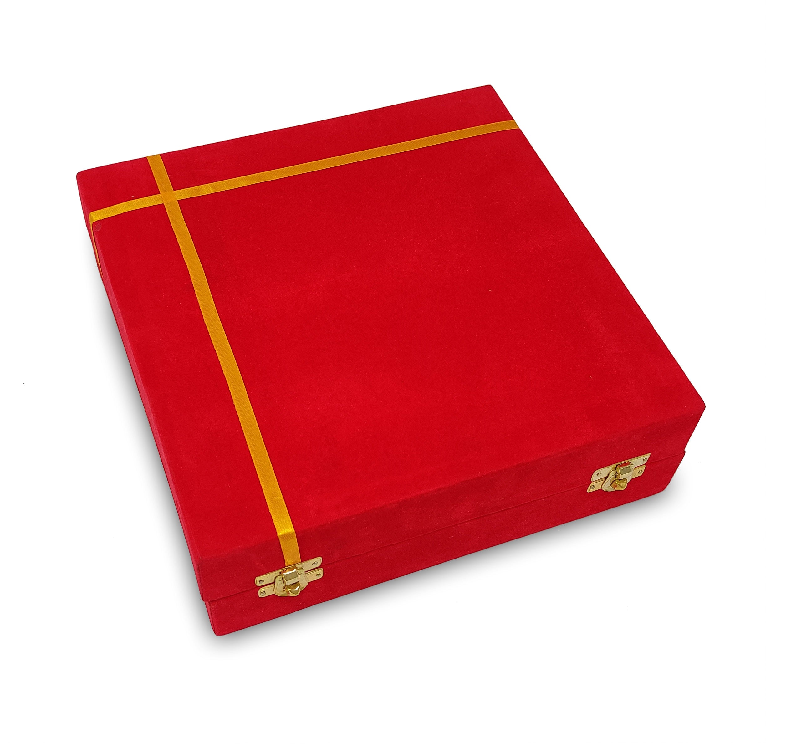 BENGALEN Pooja Thali Set 9 Inch Gold & Silver Plated with Red Gift Box