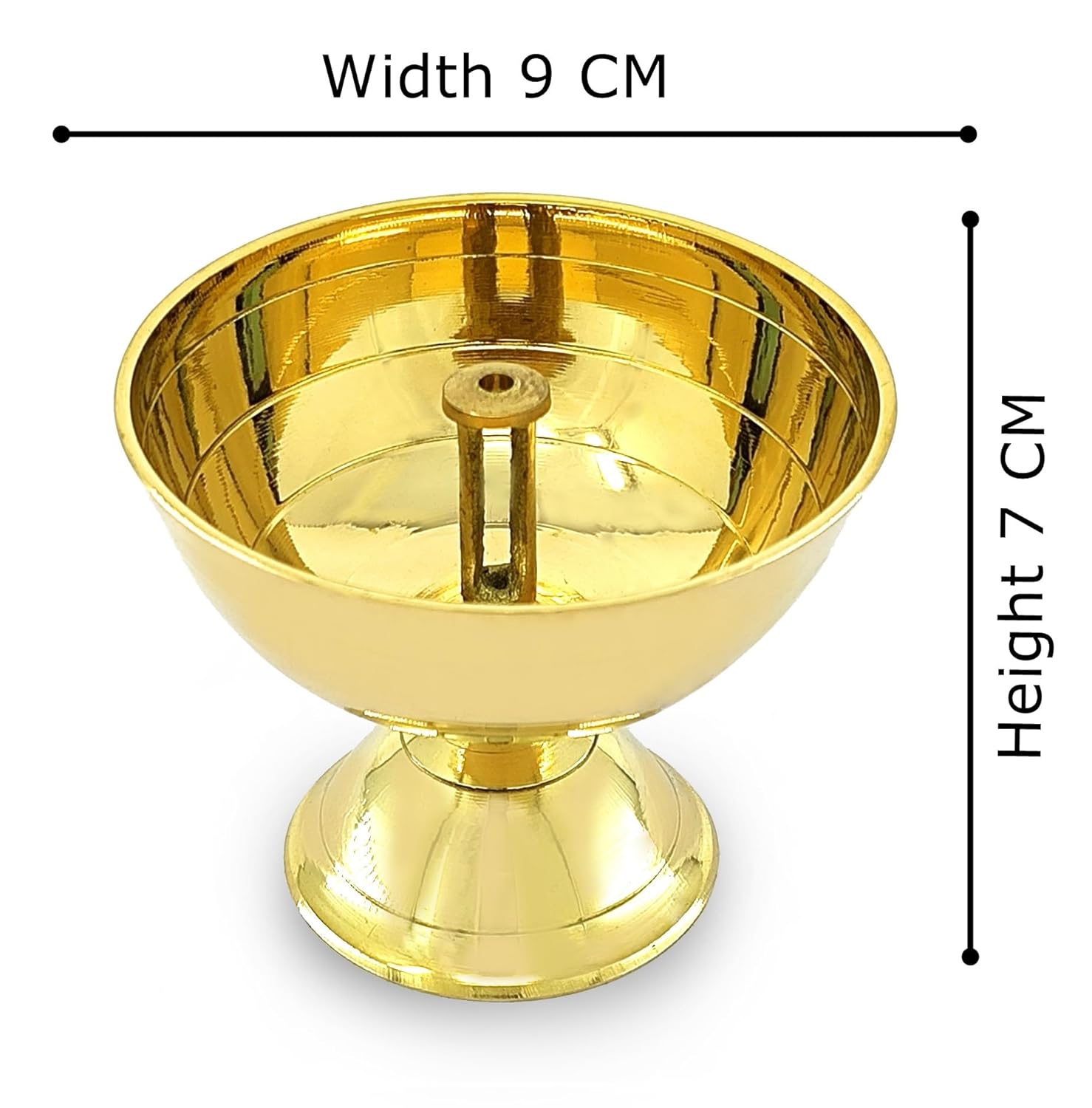 BENGALEN Brass Piyali Diya with Velvet Gift Box Traditional Oil Lamp Deepak Lamp Panchmahal Deepam for Pooja Mandir Diwali Indian Puja Items Wedding Return Gifts