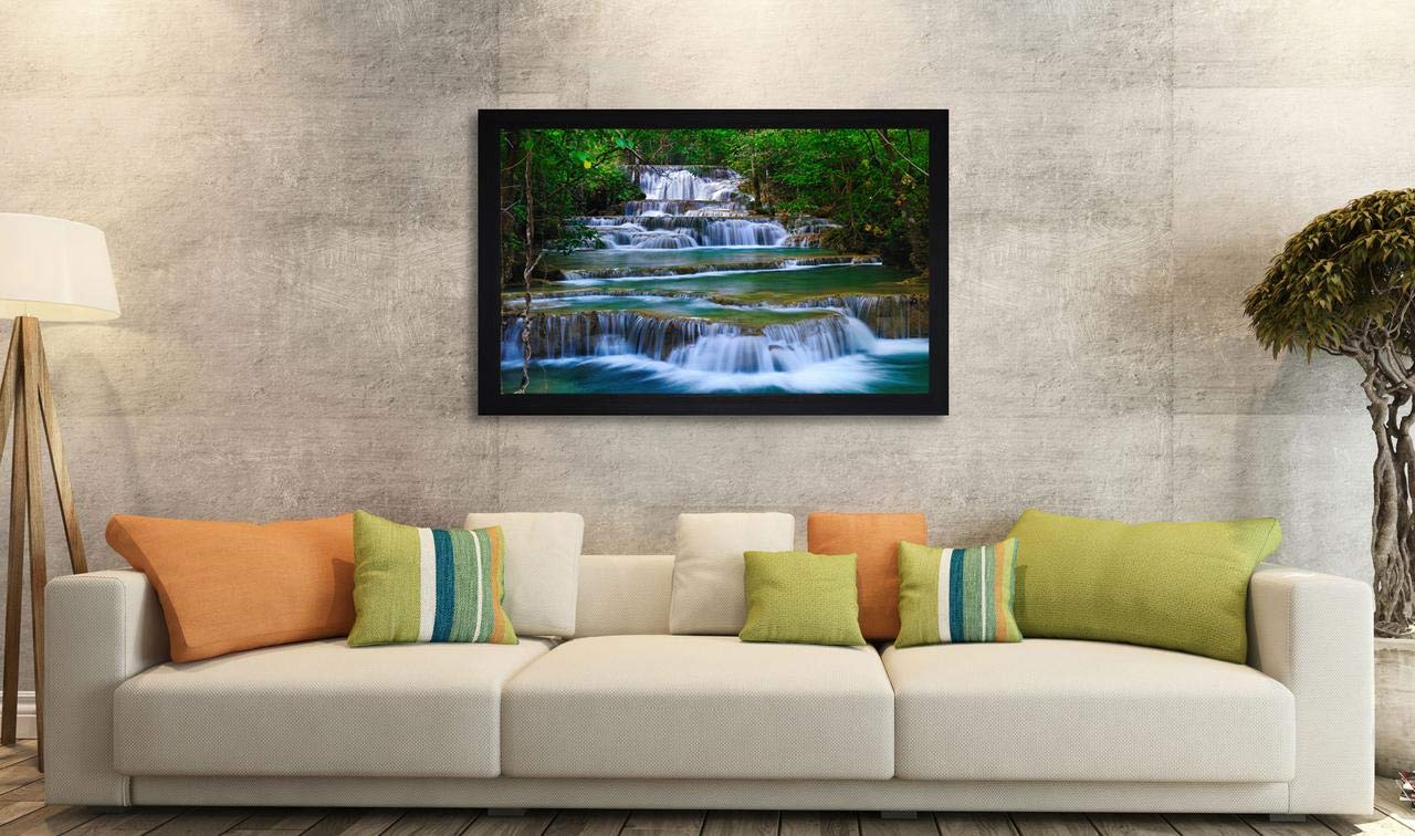 Nobility Natural Waterfall Large Synthetic Framed UV Digital Reprint Painting
