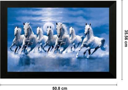 Nobility Seven Lucky Running Vastu Horses Painting
