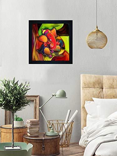 Nobility Ganesha UV Coated Multi-Effect Digital Reprint Painting Wall Art Statue
