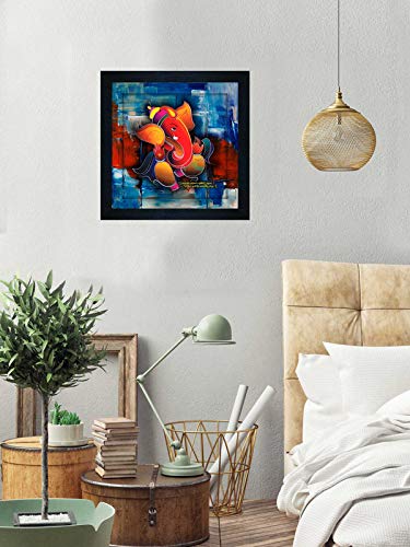 Nobility Ganesha Framed Painting Modern Wall Art Decor Statue