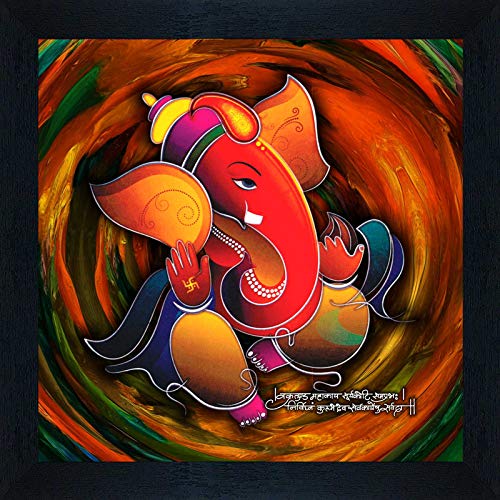 Nobility Ganesha Wall Art Statue UV Coated Multi-Effect Digital Reprint Painting
