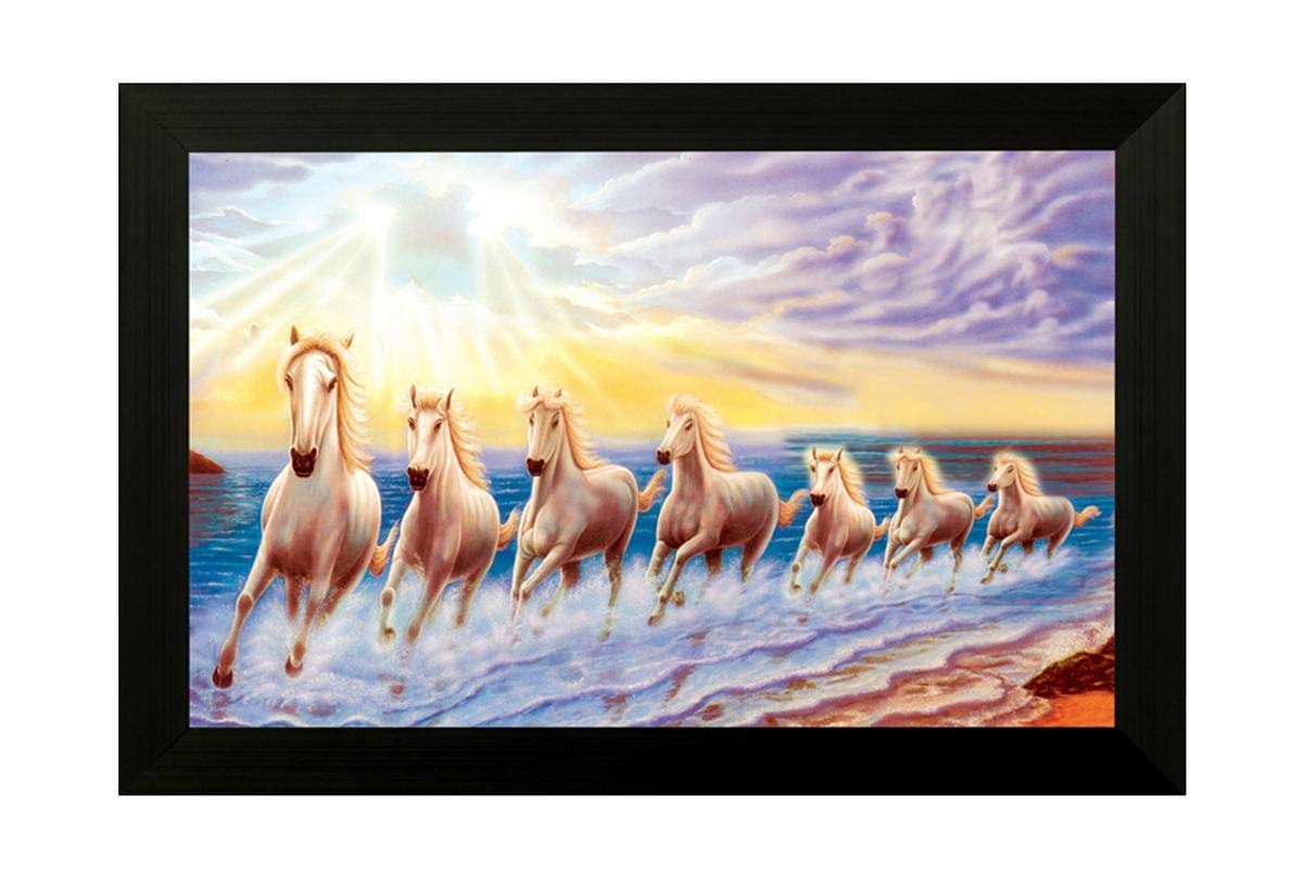 Nobility Seven Lucky Running Vastu Horses Painting