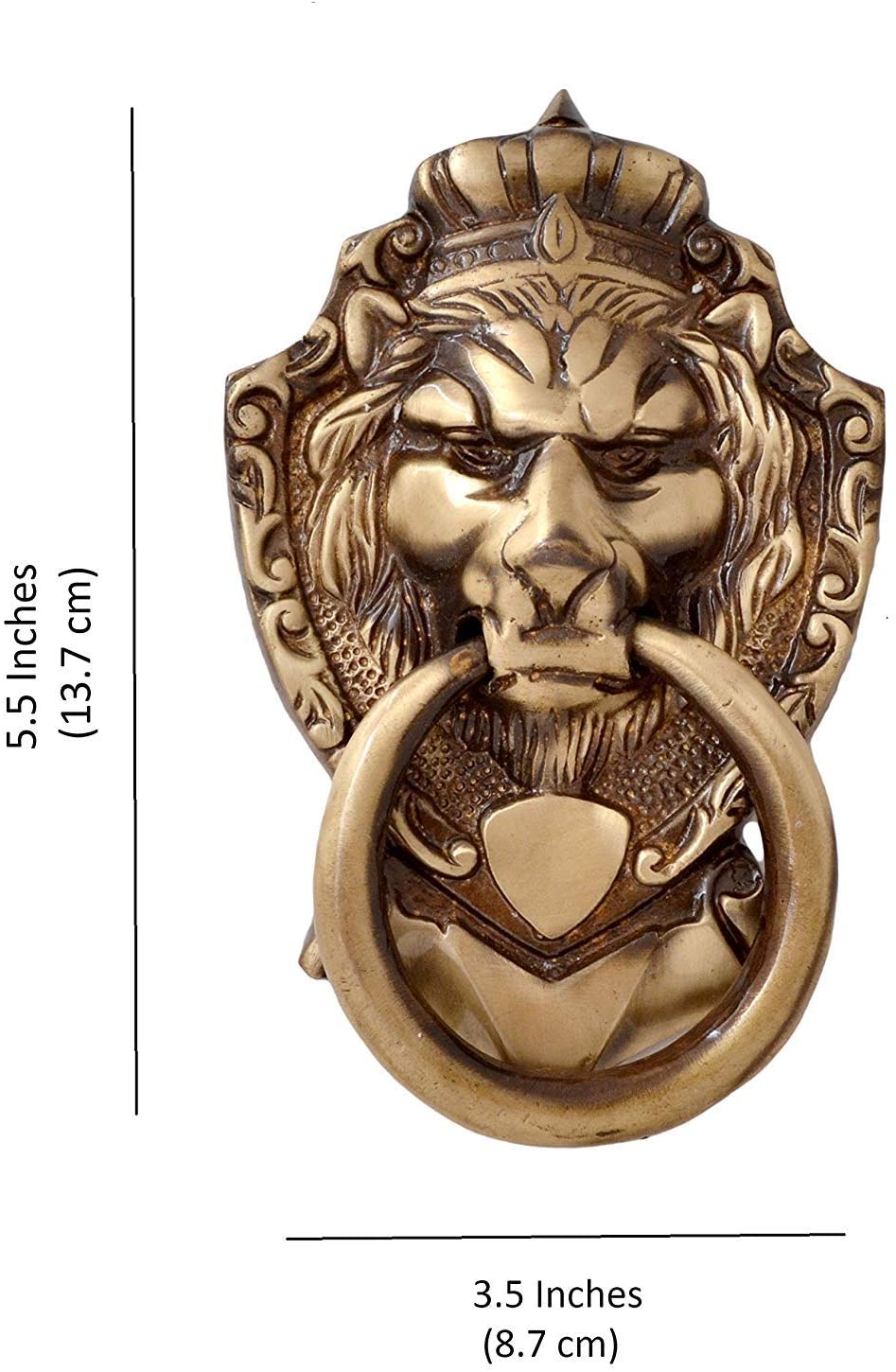 Bengalen Victorian Style Brass Door & Gate Knocker Lion Mouth Premium Antique Finish Handle Pull Door Accessories Home Decor