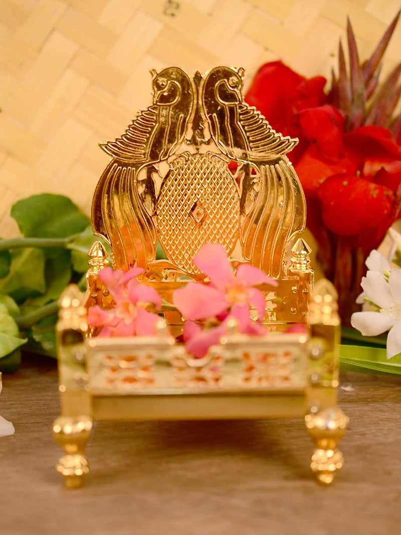 বেঙ্গলেন গড সিংহাসন, গোল্ড প্লেটেড - সাইজ: 6.5 x 4 x 4 ইঞ্চি