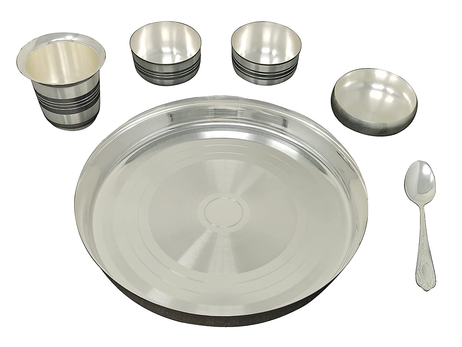 BENGALEN Silver Plated Baby Dinner Set 10 Inch