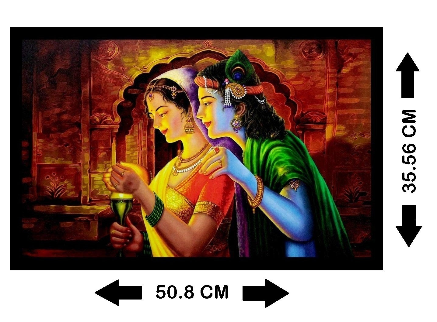 Nobility Radha Krishna Painting Synthetic Wood UV Art Paintings Wall Art