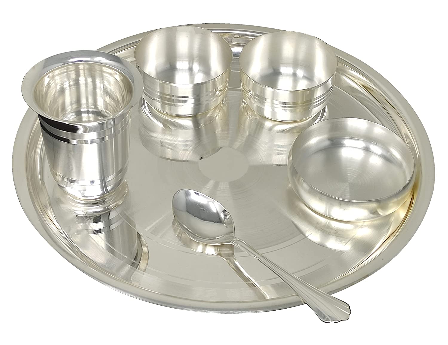 BENGALEN Silver Plated Baby Dinner Set 12 Inch
