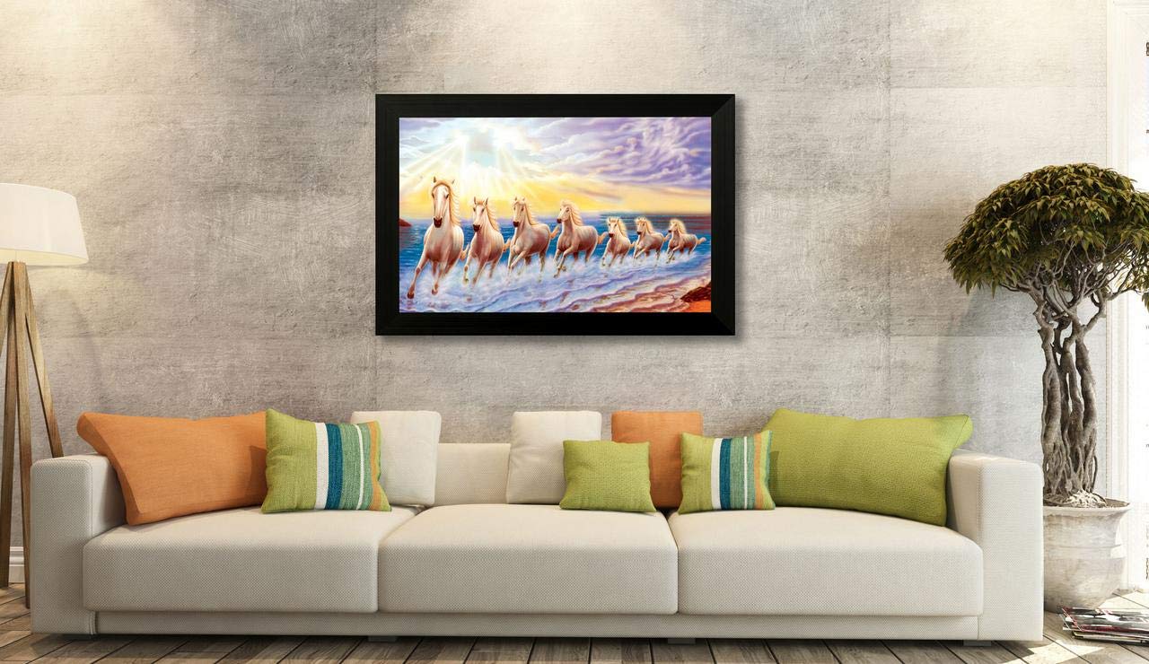 Nobility Seven Lucky Running Vastu Horses Painting