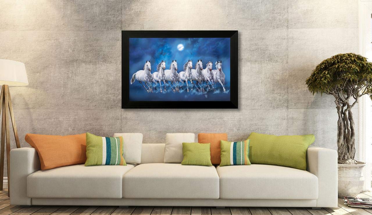 Nobility Seven Lucky Running Vastu Horses Painting