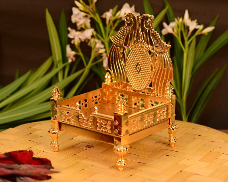 বেঙ্গলেন গড সিংহাসন, গোল্ড প্লেটেড - সাইজ: 6.5 x 4 x 4 ইঞ্চি