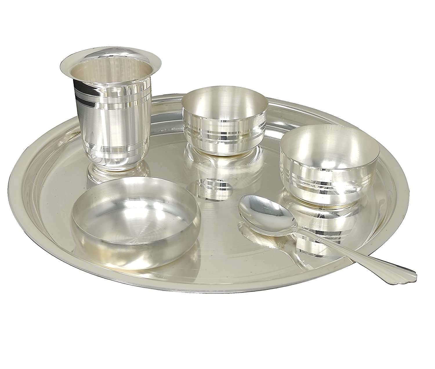 BENGALEN Silver Plated Baby Dinner Set 12 Inch