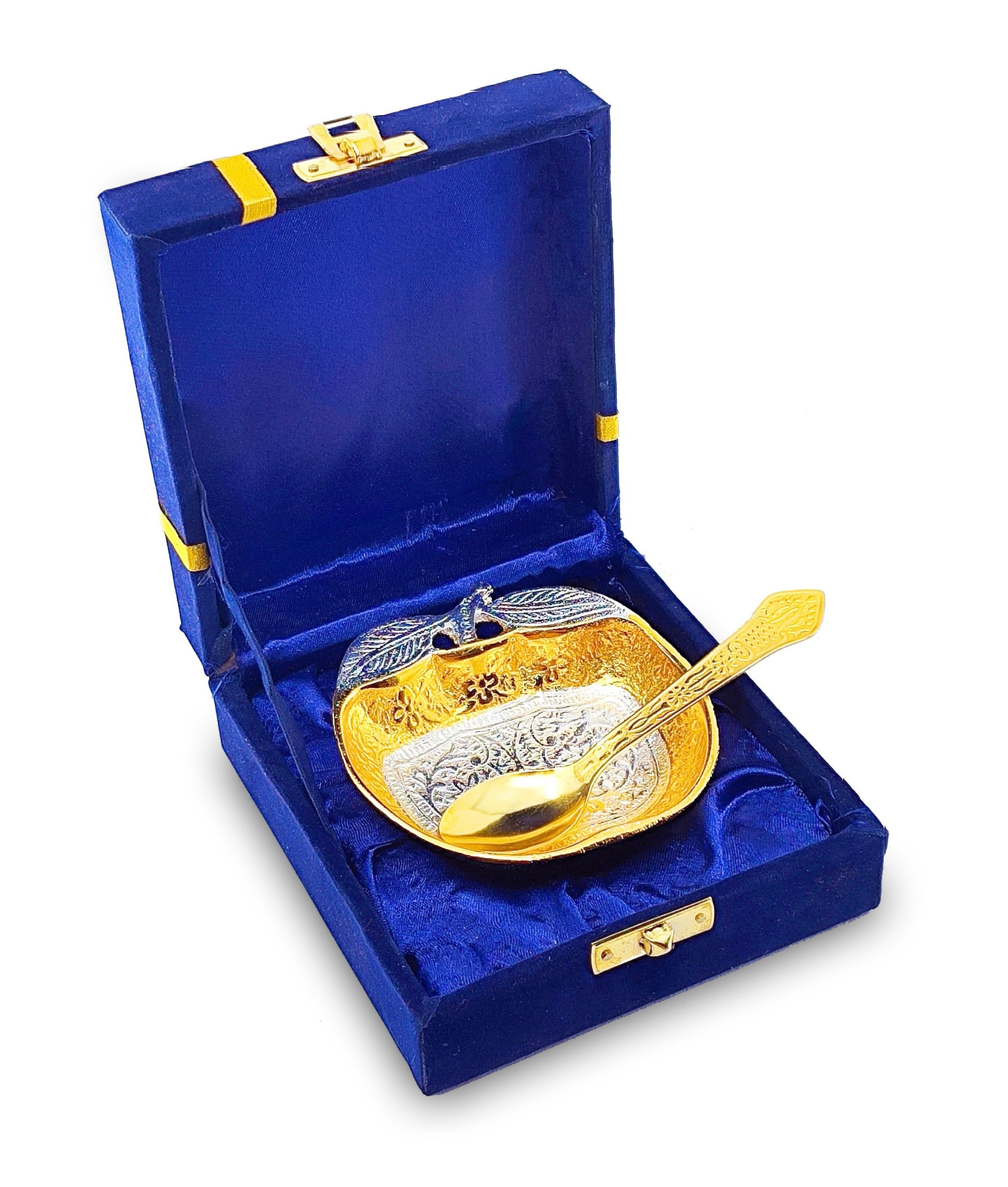 BENGALEN Gold & Silver Plated Bowl Spoon Set