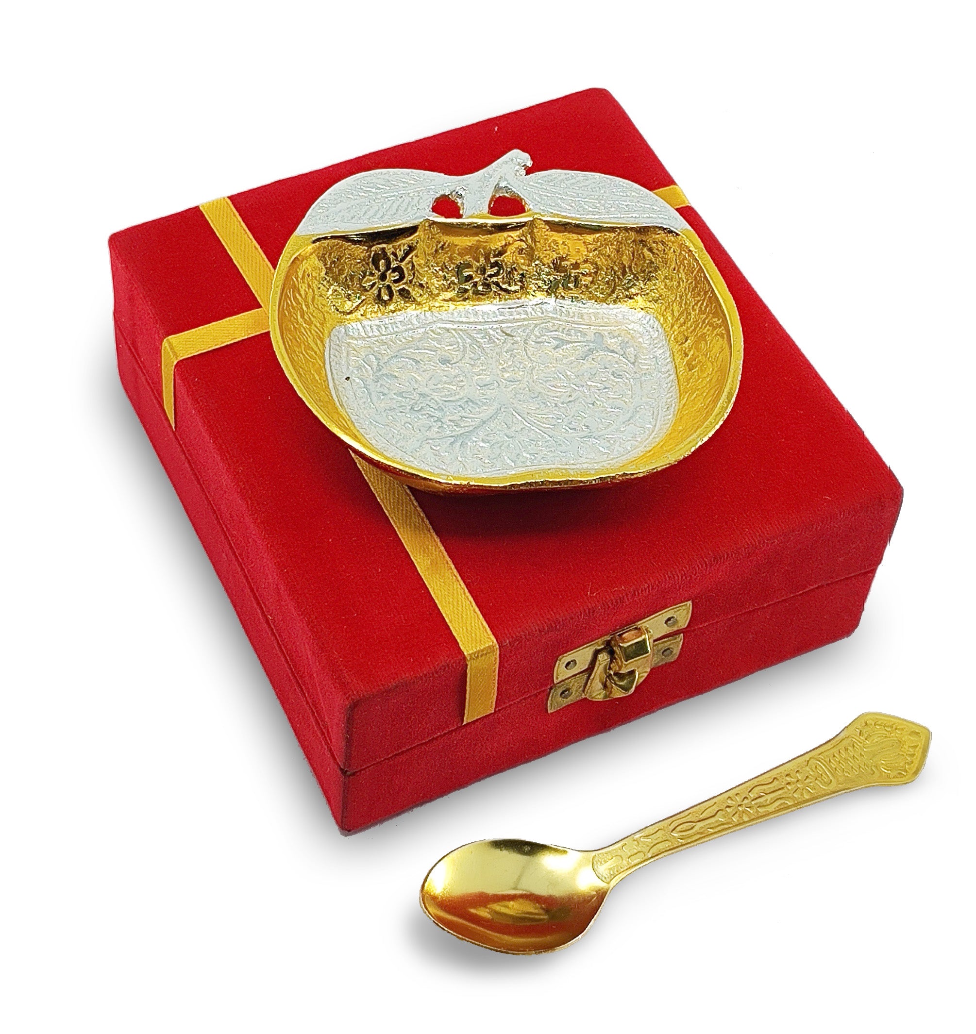 BENGALEN Gold & Silver Plated Bowl Spoon Set