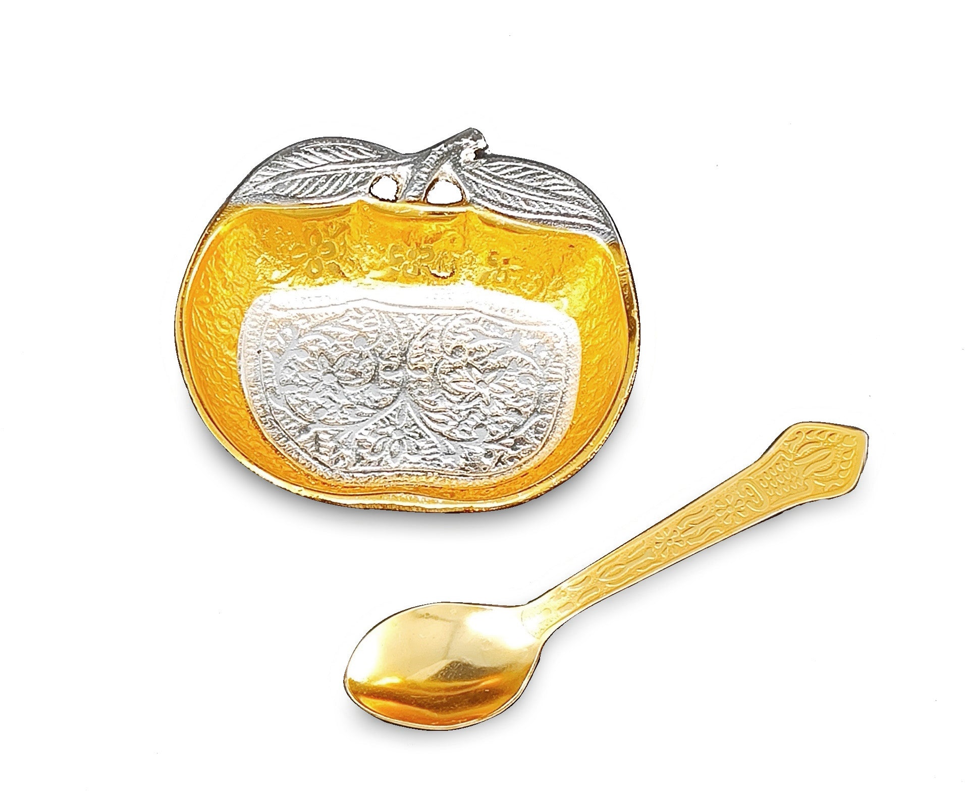 BENGALEN Gold & Silver Plated Bowl Spoon Set