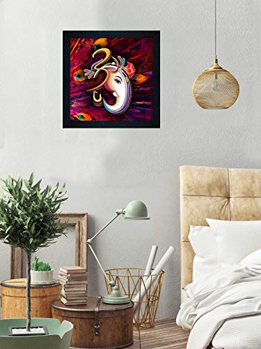 Nobility Ganesh Framed Painting Ganesha Wall Art Decor Statue Idol Decoration for Home, Living Room, Office, Gift for friends or family