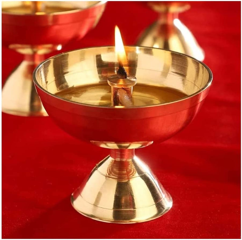 Bengalen Brass Diya Handmade Indian Pyali Deepak Traditional Indian Diwali Puja Vilakku Pooja Dia Home Temple Decoration Items