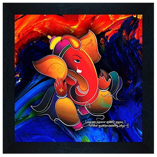 Nobility Ganesha Framed Painting - Wall Art Statue for gift, home decor, office
