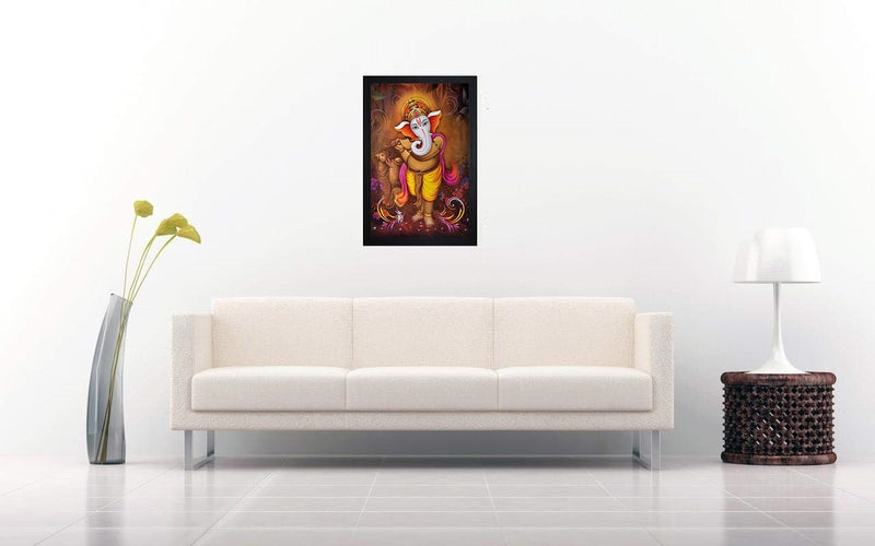 Nobility Ganesha Painting Special Effect Textured Wall Art Framed Paintings
