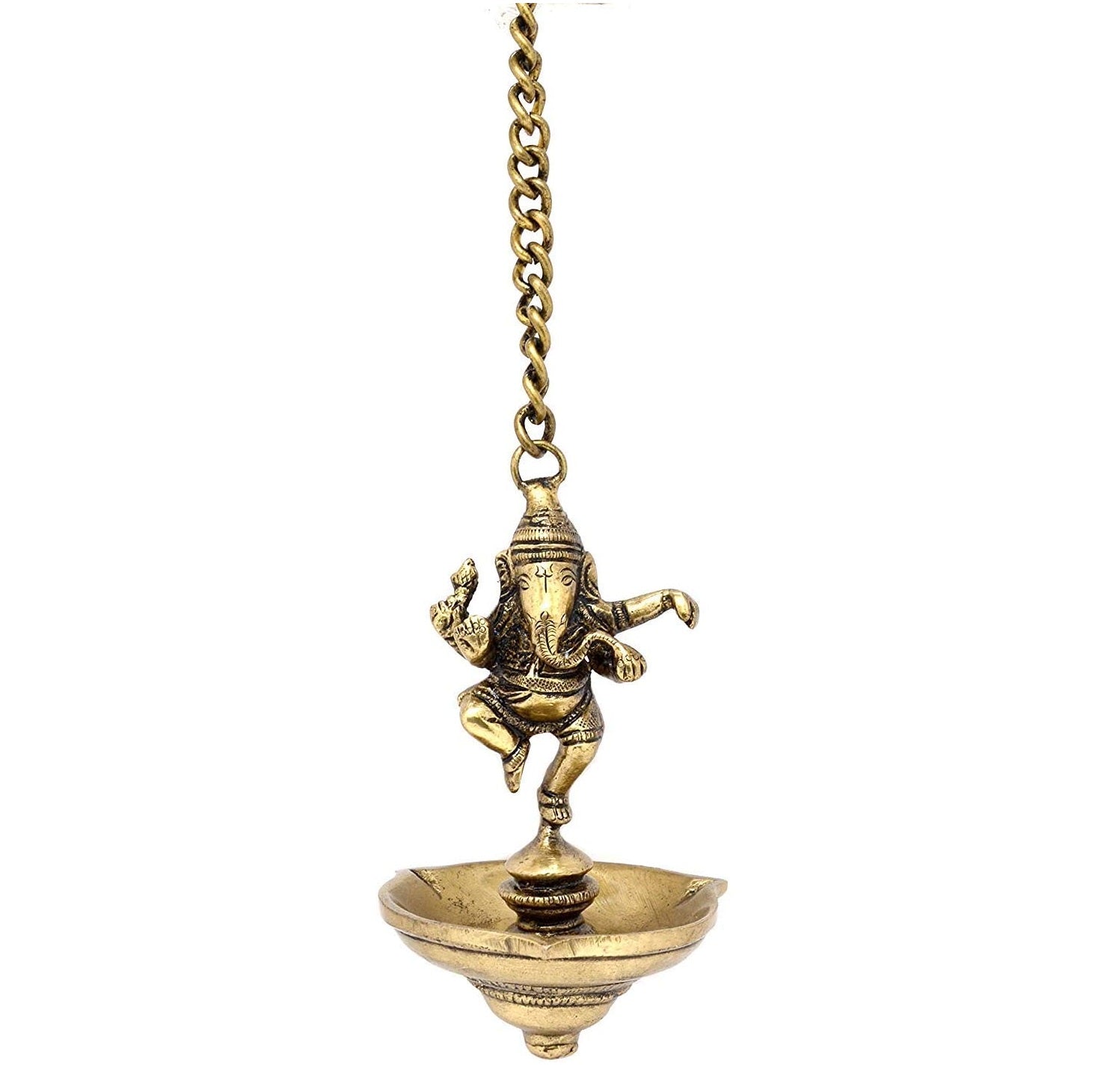 Bengalen Brass Dancing Ganesha Hanging Diya