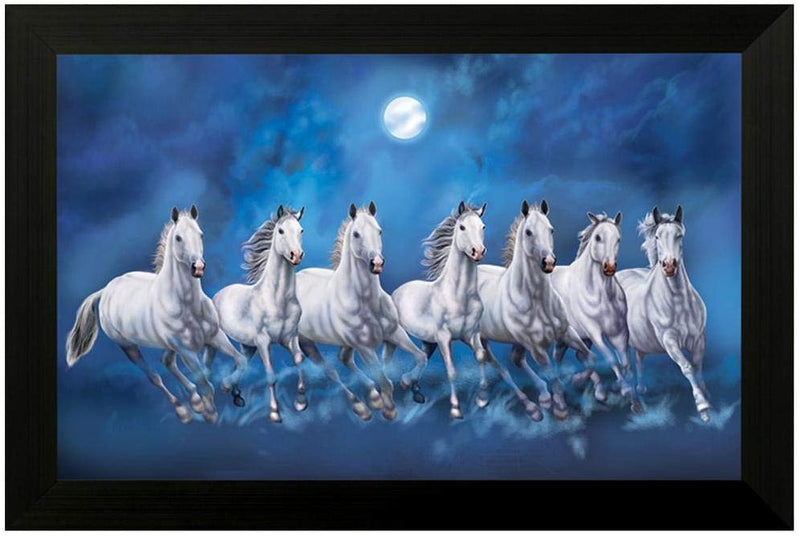 Nobility Seven Lucky Running Vastu Horses Painting