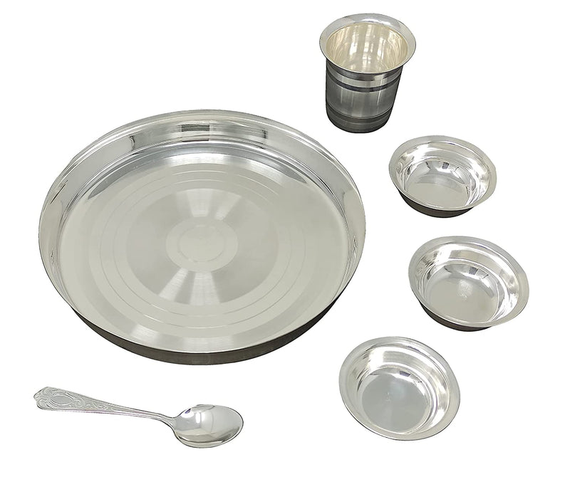 BENGALEN Silver Plated Baby Dinner Set 9 Inch