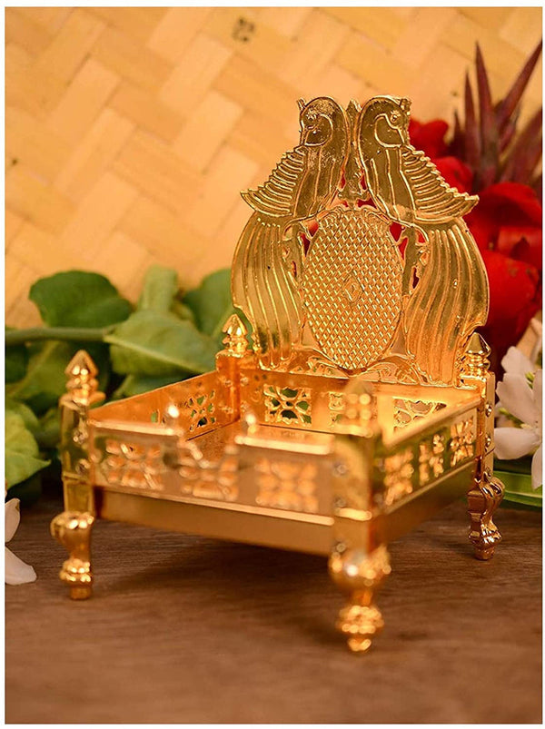 Bengalen God Singhasan, Gold Plated - Size : 6.5 x 4 x 4 inch