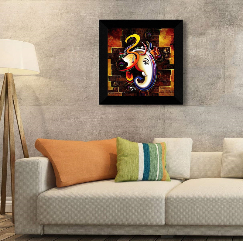 Nobility Ganesha Framed Painting - Exclusive Ganesh Wall Art Statue