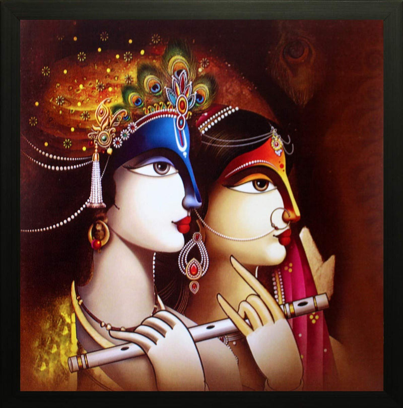 Nobility Radha Krishna Exclusive Framed Wall Art Painting