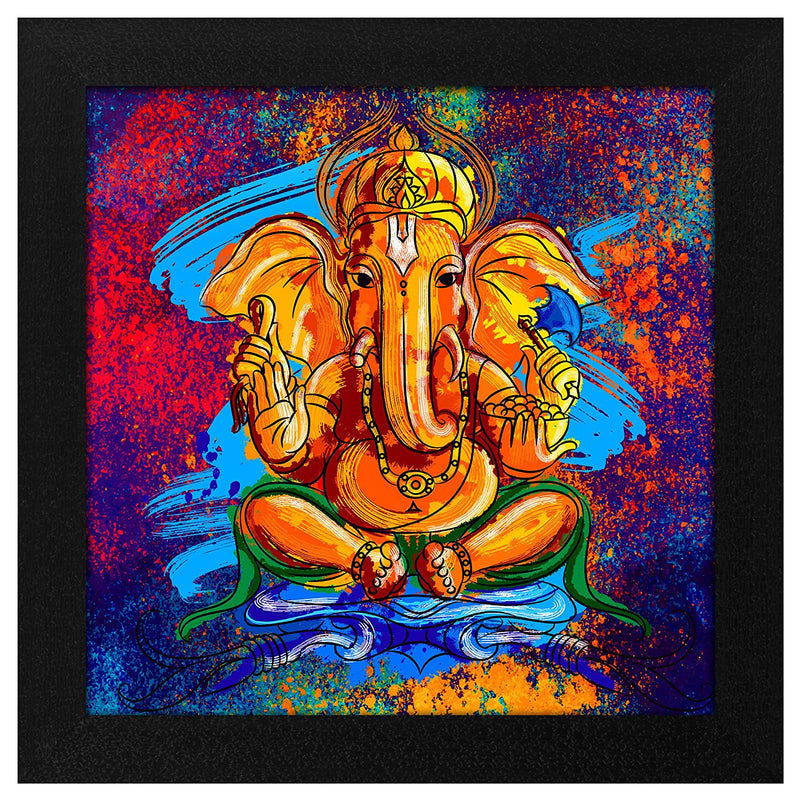 Nobility Ganesha Framed Painting - Special Effect Textured Wall Art Paintings