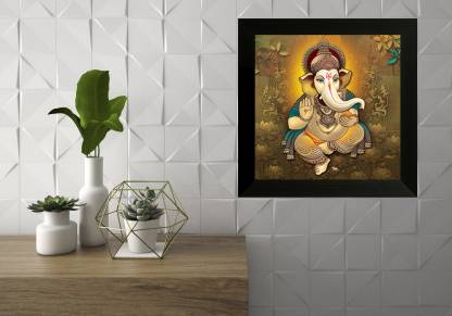 Nobility Ganesha Framed Painting - Special Effect Textured Wall Art Paintings